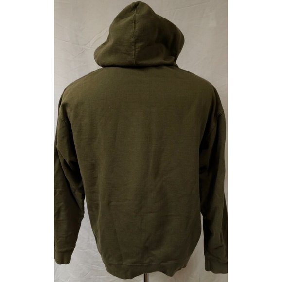 Rugged Legacy Mens Large Olive Green American Flag Buck Deer Heavyweight Hoodie - Picture 7 of 12